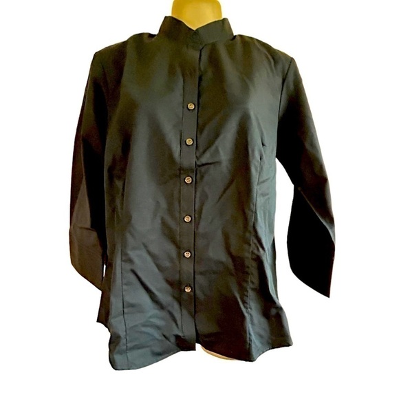Russell Collection Button Down Navy Blue 3/4 Sleeve • NWT • Size: Medium - Picture 1 of 7